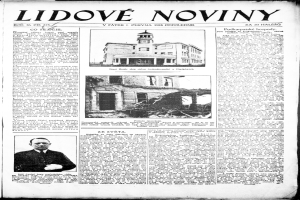 Die Titelseite einer Zeitung zeigt einen Mann im Anzug und Krawatte mit ernster Miene, umgeben von Bildern von Gebäuden und Text.