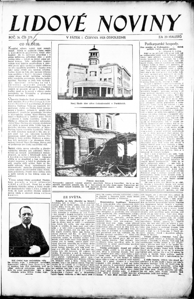 Die Titelseite einer Zeitung zeigt einen Mann im Anzug und Krawatte mit ernster Miene, umgeben von Bildern von Gebäuden und Text.